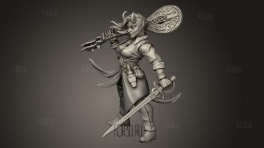 Ловкач-Металлистка Женского Пола-Бард 3d stl модель для ЧПУ