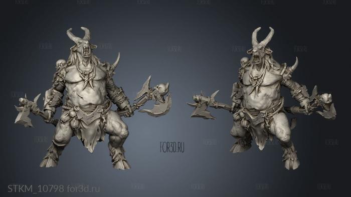 Beastmen stl model for CNC