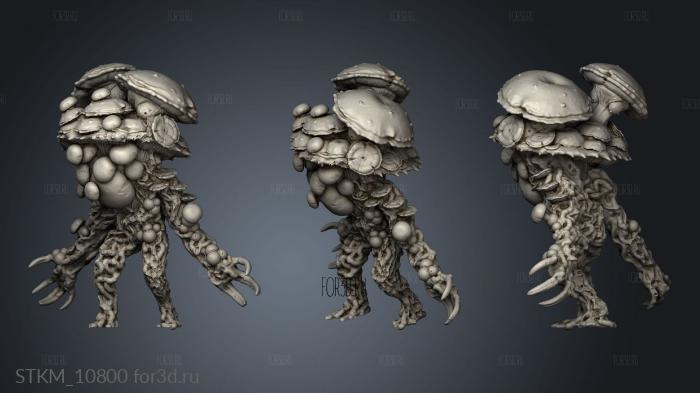 Nightmare Grotto Fungi Mushroom Men stl model for CNC