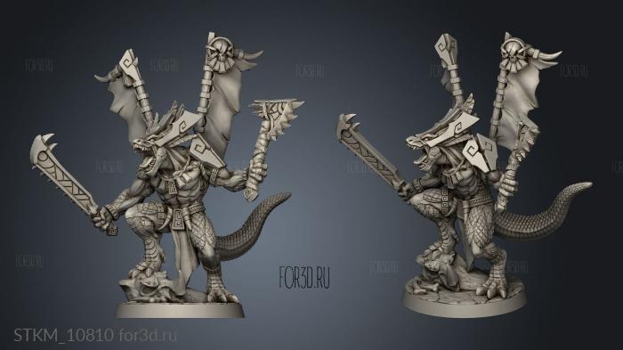 Goldman Lizards Xol toa Prince Banners stl model for CNC