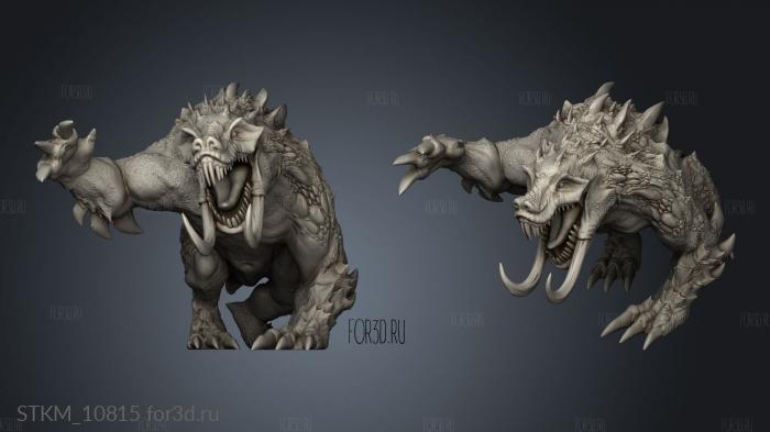 Dark Sun nightmare beast stl model for CNC