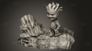 Платформа Groot 3d stl модель для ЧПУ