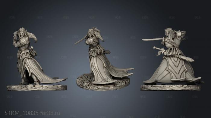 The Queens Web Underworld Dark Elves Melee Swordmaster stl model for CNC