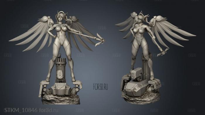 Mercy and Devil Overwatch Momoji stl model for CNC