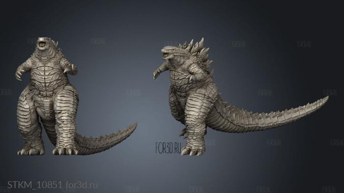 Godzilla vs Kong Diorama stl model for CNC