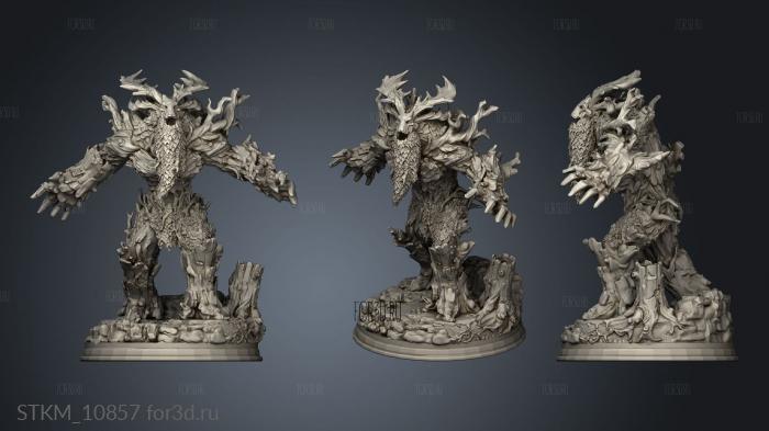 Elven Grace Elder Treant Roaring stl model for CNC