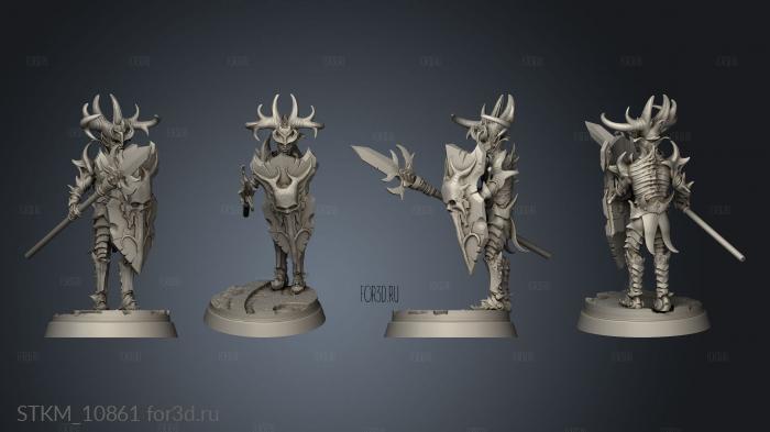 Dark Elves Soldier Lance stl model for CNC