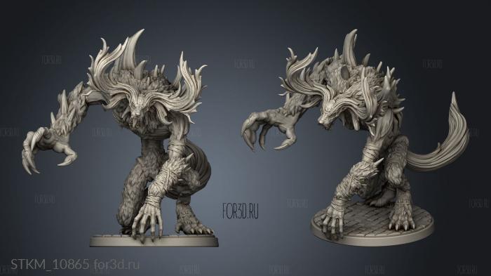 Bloodhunter Beast stl model for CNC