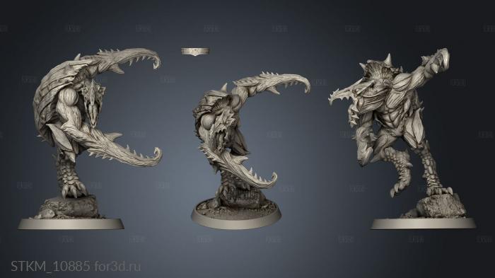 Creature Hooked Horror stl model for CNC