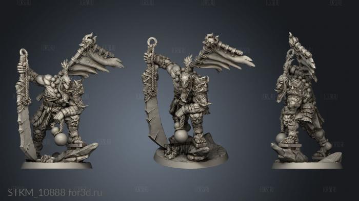 Oni Clan Yoshi Gruzu Leader Black Flag stl model for CNC