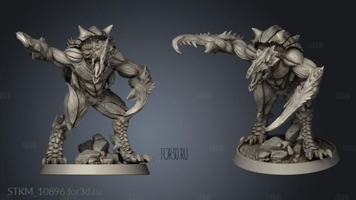 Creature Hooked Horror stl model for CNC