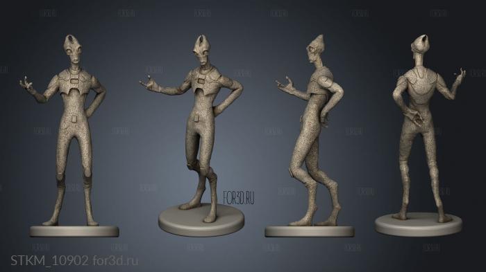 Salarian Mass Effect Kallo Jath stl model for CNC