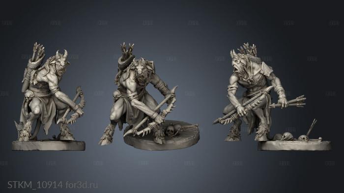 Beastmen Capra hunter stl model for CNC