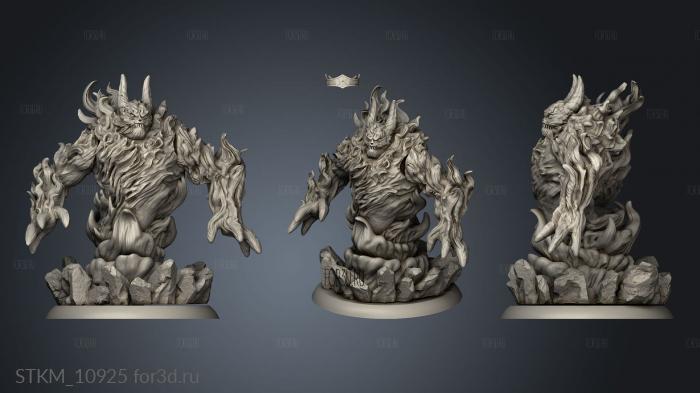 Fire Elemental stl model for CNC