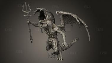 Эльфийская Грация Зеленый Драконий Демон 3d stl модель для ЧПУ