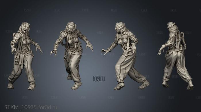 Subject ONE Bio Mutant Female stl model for CNC
