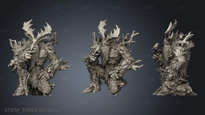 Elven Grace Elder Treant Bird stl model for CNC