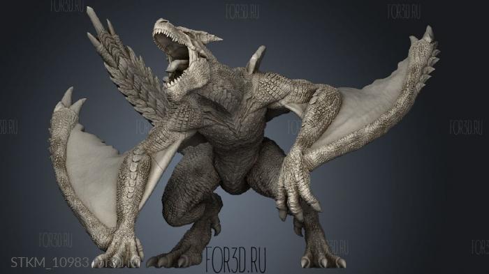 Forest Dragon stl model for CNC