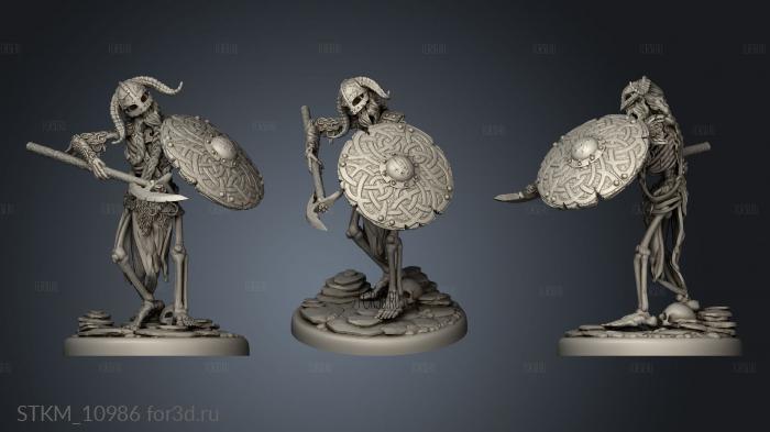 draugr undead skeleton infantry stl model for CNC