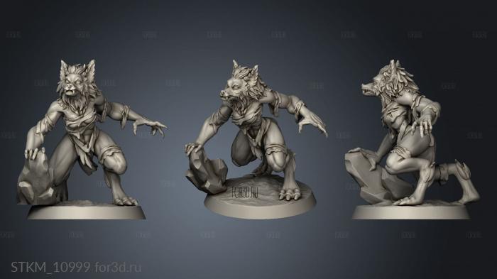 Werewolf Hunters Wolf stl model for CNC