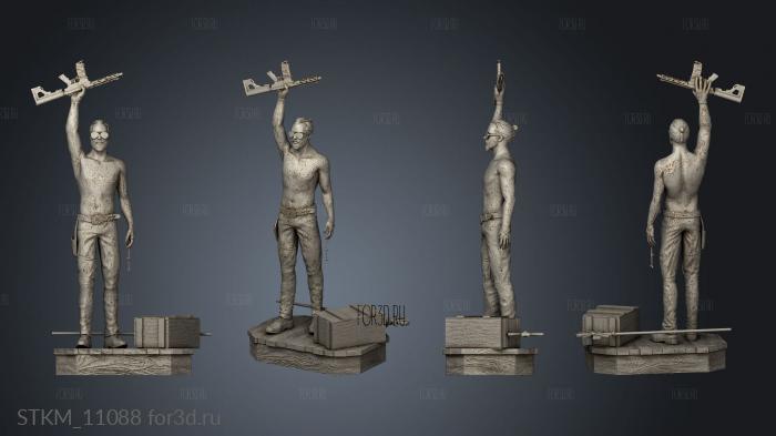 Joseph Seed from Far Cry out glass stl model for CNC