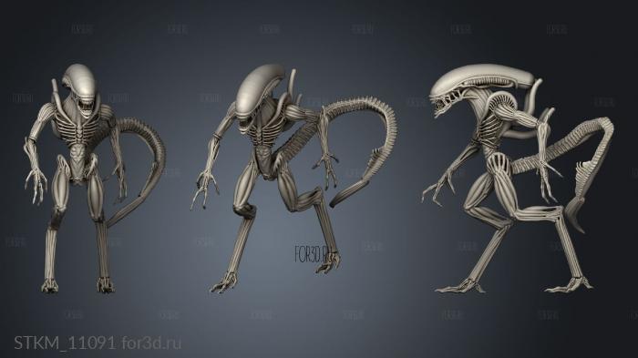 Alien stl model for CNC