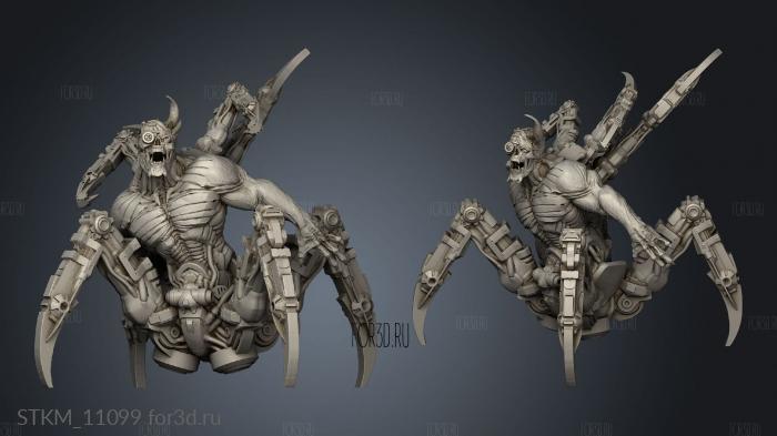 Clockwarped Demon Needs Cyborg Rock stl model for CNC