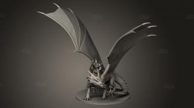 Рогатый Дракон и Всадник-Вождь 3d stl модель для ЧПУ