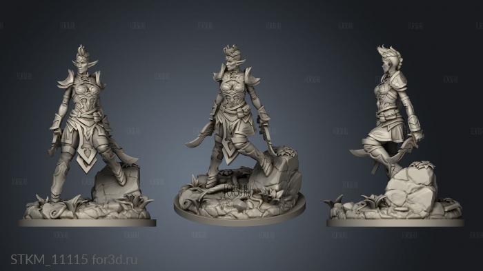 Elf Warrior stl model for CNC