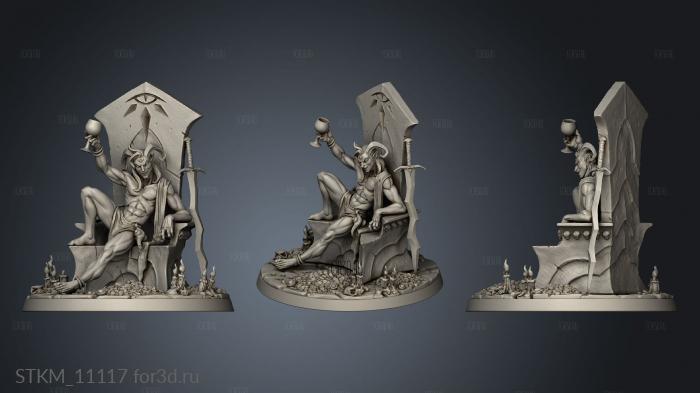 City Intrigues Baal on his Throne Pinup stl model for CNC