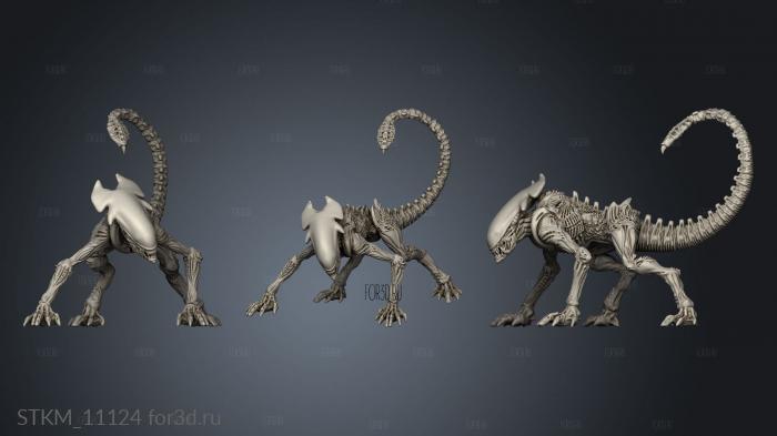 Sci Fi CHEETAH ALIEN stl model for CNC