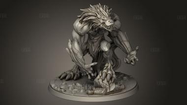 Самец-оборотень 3d stl модель для ЧПУ