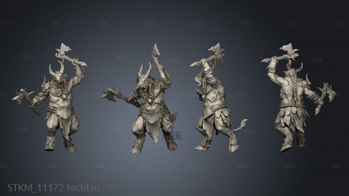 Beastmen stl model for CNC