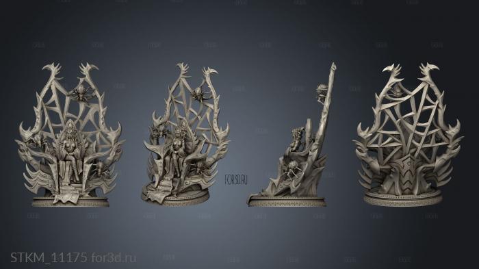 The Queens Web Underworld Dark Elves Divine Matriarch stl model for CNC