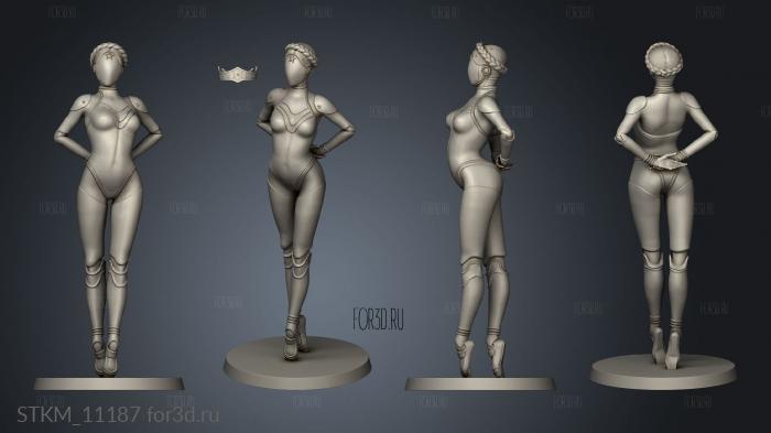 Atomic Heart Robot Gyrls Twins stl model for CNC