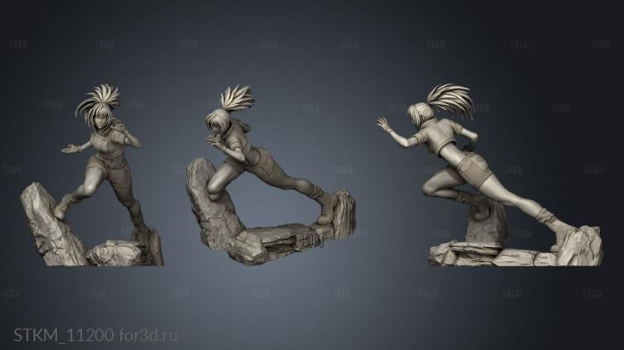 Leona Heidern abdomen stl model for CNC