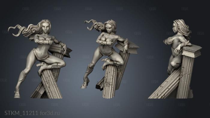 Fantasy Vampire pinup russian stl model for CNC