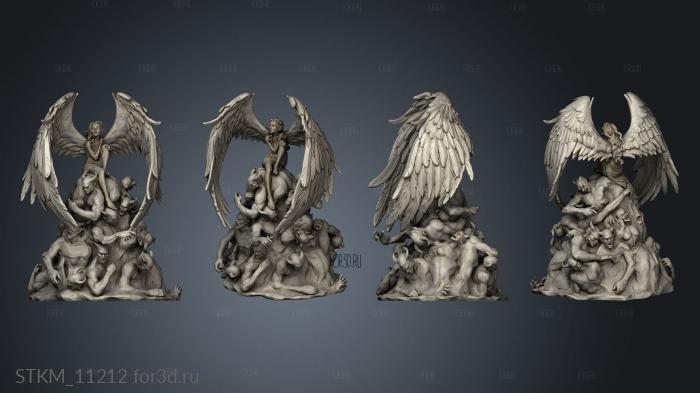 Children Light and Dark Angel stl model for CNC