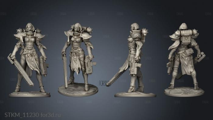 Adeptus Sororitas Sister stl model for CNC