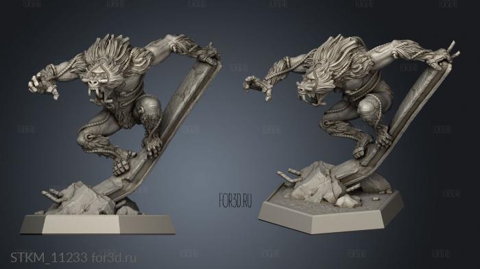 Sci Fi Undercity Exiles Enemies Kfar Cyber Mandrill stl model for CNC