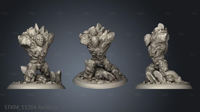 Earth Elemental stl model for CNC