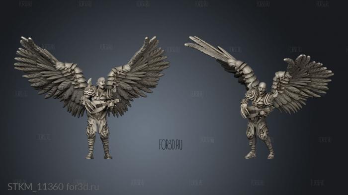 Throwback Angel Warrior stl model for CNC