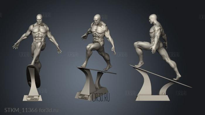 Silver Surfer stl model for CNC