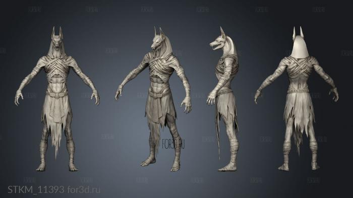 egyptian god anubis 3d stl модель для ЧПУ