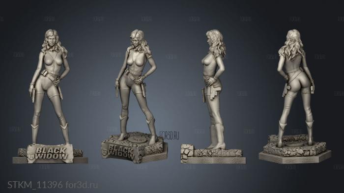 black widow stl model for CNC