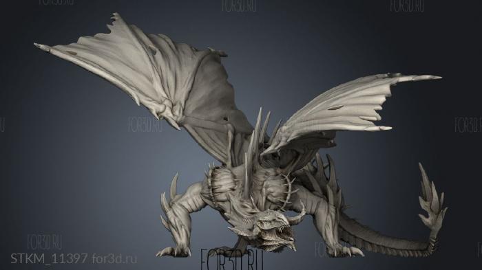 Black Dragon Black stl model for CNC