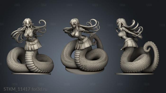 Monster Miia back Hair stl model for CNC