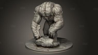 Мозговой Голем 3d stl модель для ЧПУ