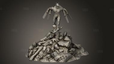 Человек-Бензопила в Форме Демона 3d stl модель для ЧПУ