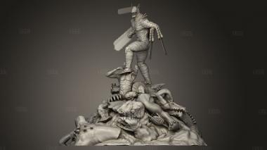 Человек-Бензопила в Форме Демона 3d stl модель для ЧПУ